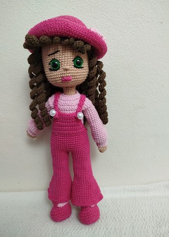 Pembe Örgü Bebek Oyuncak - Görsel 6