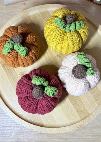 Renkli Örgü Kabak Dekorları - Görsel 5