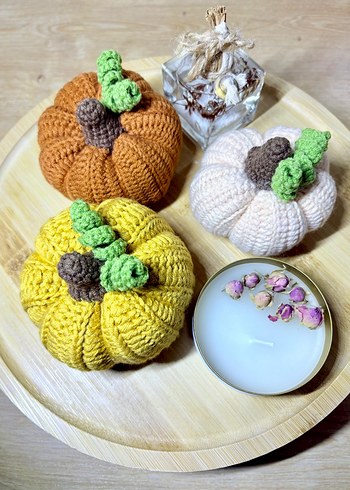 Renkli Örgü Kabak Dekorları - Görsel 3