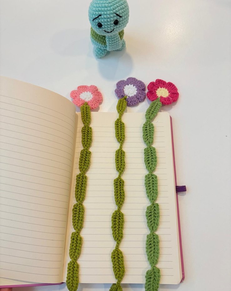 el örgüsü kitap ayracı - Görsel 3