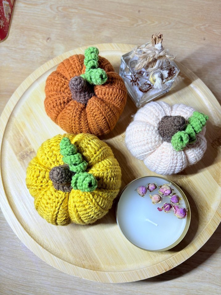 Renkli Örgü Kabak Dekorları - Görsel 2