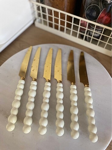 İncili Gold Yemek Bıçağı 6lı