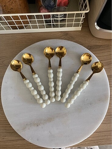 İncili Gold Tatlı Kaşığı 6lı
