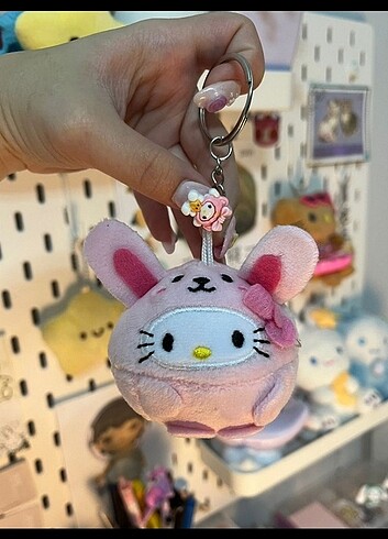 Hello kitty tavsan pelus anahtarlik