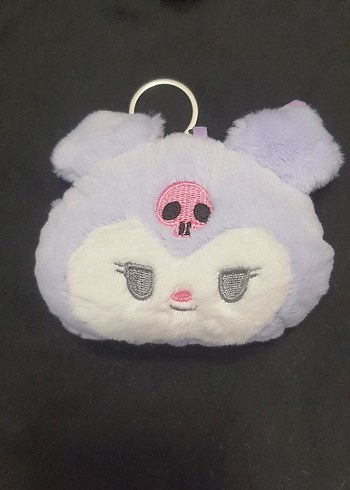 Kuromi Pastel Mor Peluş Anahtarlık Cüzdan