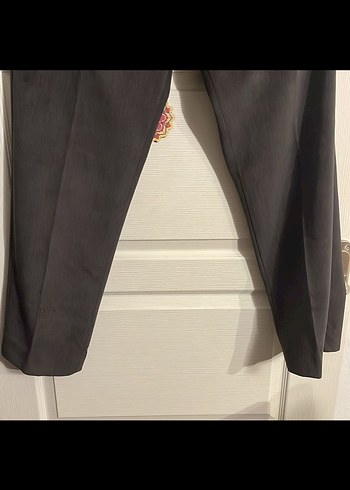 Koyu gri fitilli kadife Erkek Pantolon - Görsel 2