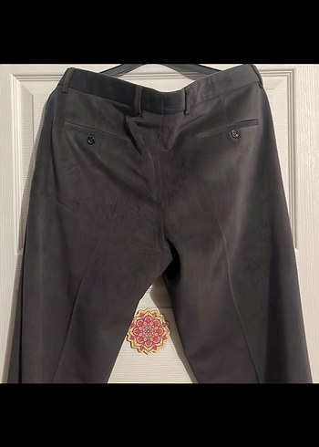 Koyu gri fitilli kadife Erkek Pantolon - Görsel 6