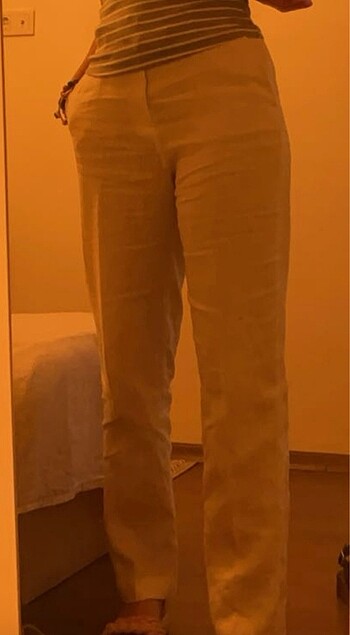 Mango Linen/keten pantolon