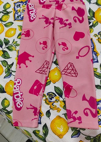 Barbie Baskılı Renkli Kız Tayt - Görsel 4