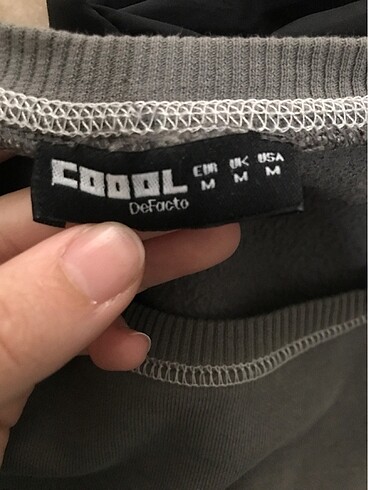 m Beden gri Renk Kapişonsuz sweatshirt