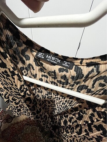 l Beden Leopar elbise