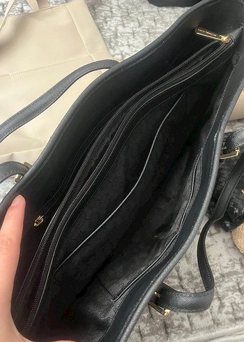 Orijinal Michael Kors Siyah Deri Kadın Çanta - Görsel 7