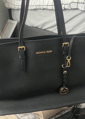 Orijinal Michael Kors Siyah Deri Kadın Çanta - Görsel 2