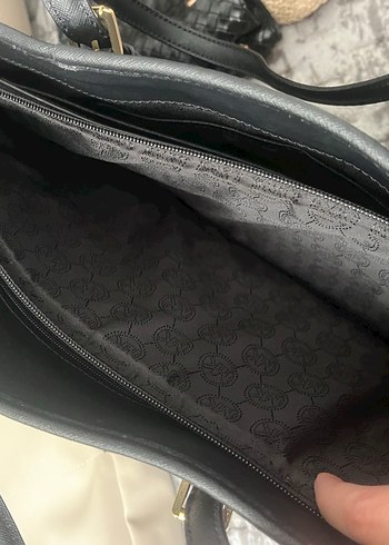 Orijinal Michael Kors Siyah Deri Kadın Çanta - Görsel 8