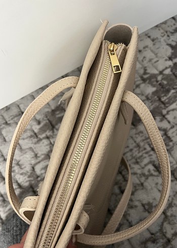 Bej Deri Kadın Çanta - Görsel 3