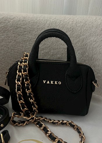 Zincir ve deri askılı toz torbalı Vakko mini - Görsel 2