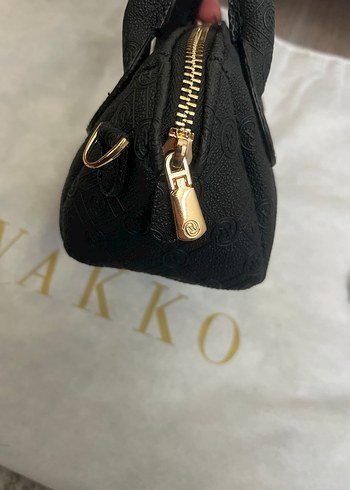 Zincir ve deri askılı toz torbalı Vakko mini - Görsel 7