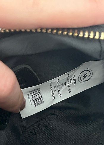 Zincir ve deri askılı toz torbalı Vakko mini - Görsel 6