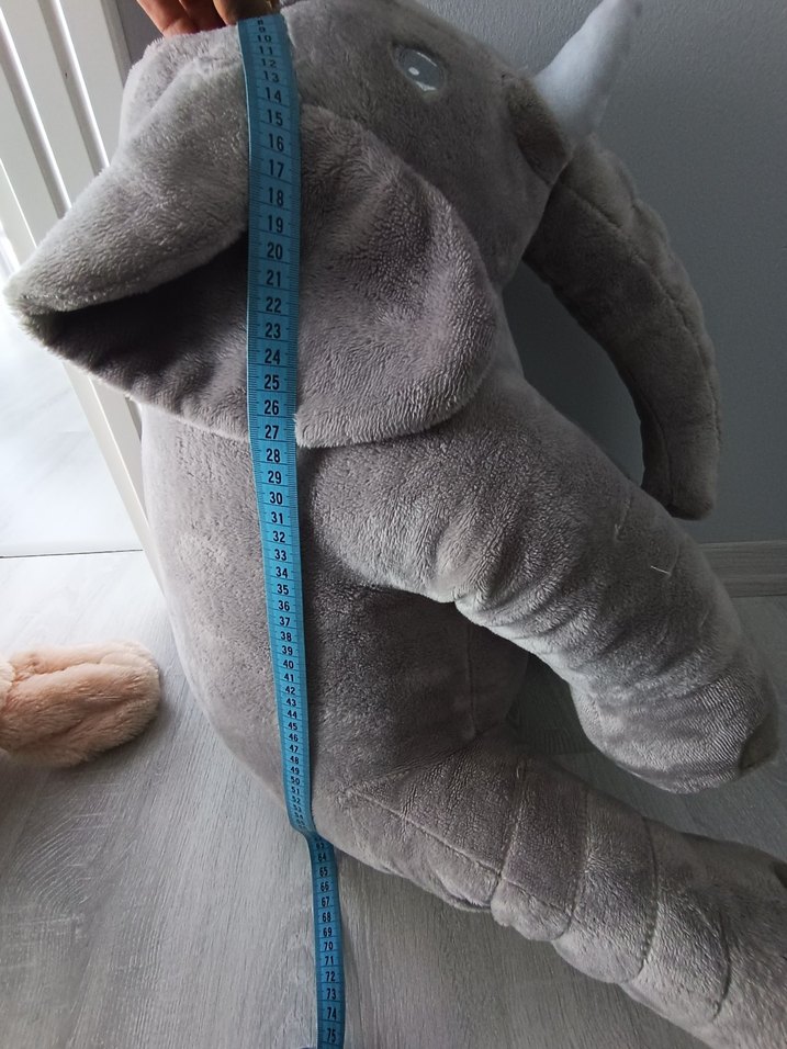 Gri Peluş Fil Oyuncak - Görsel 3