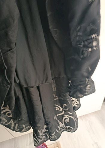 Siyah Drapeli Uzun Gotik Etek - Görsel 6