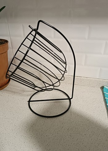 siyah Metal Meyve Sepeti - Görsel 3