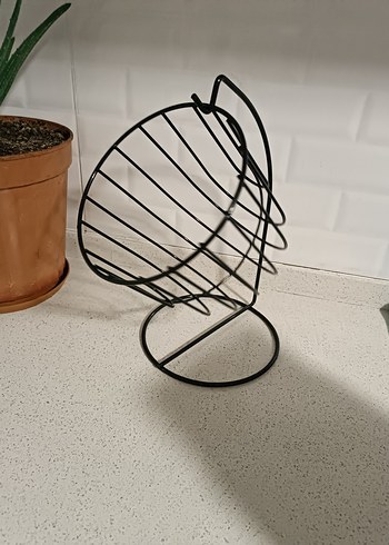 siyah Metal Meyve Sepeti - Görsel 6