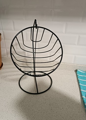 siyah Metal Meyve Sepeti - Görsel 4