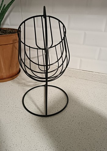 siyah Metal Meyve Sepeti - Görsel 2