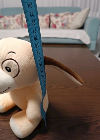 Camel Renkli Gri Peluş Oyuncak Köpek