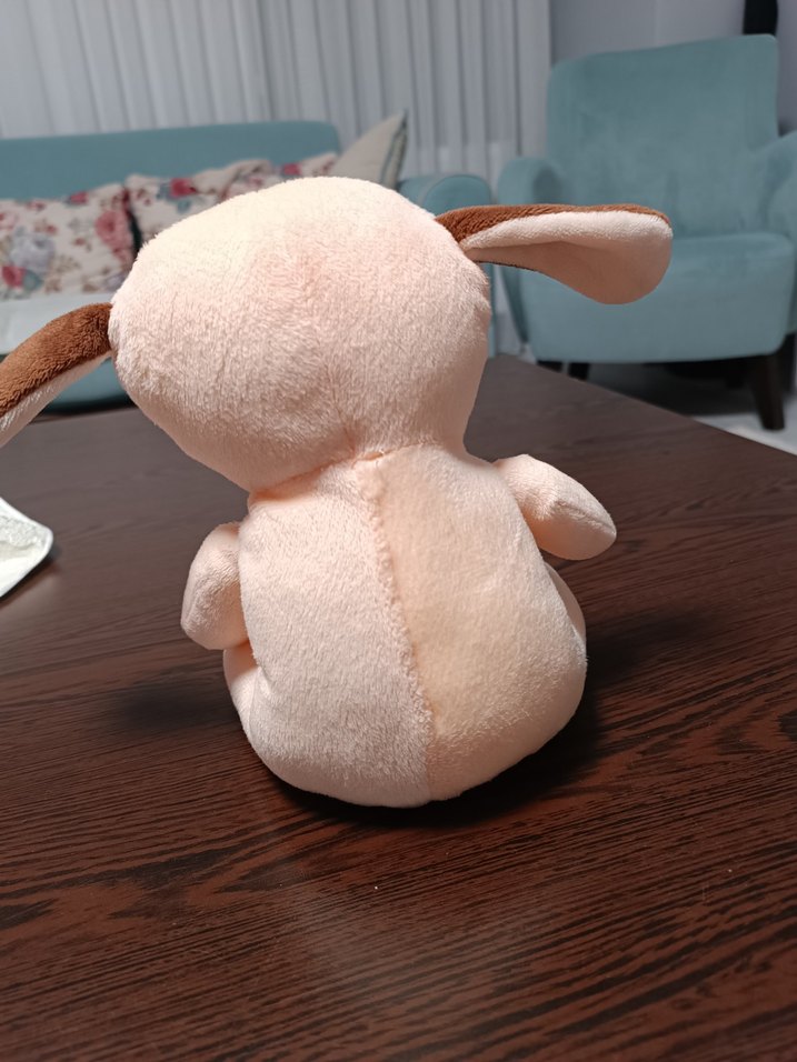 Camel Renkli Gri Peluş Oyuncak Köpek - Görsel 3