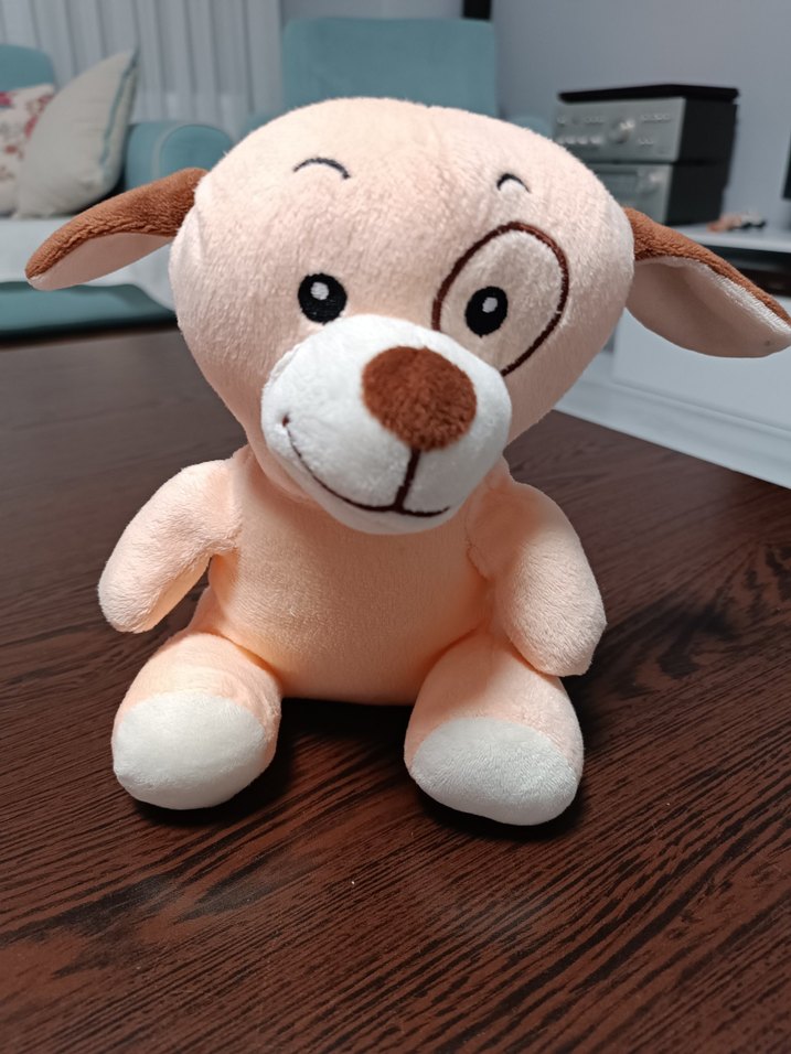 Camel Renkli Gri Peluş Oyuncak Köpek - Görsel 2