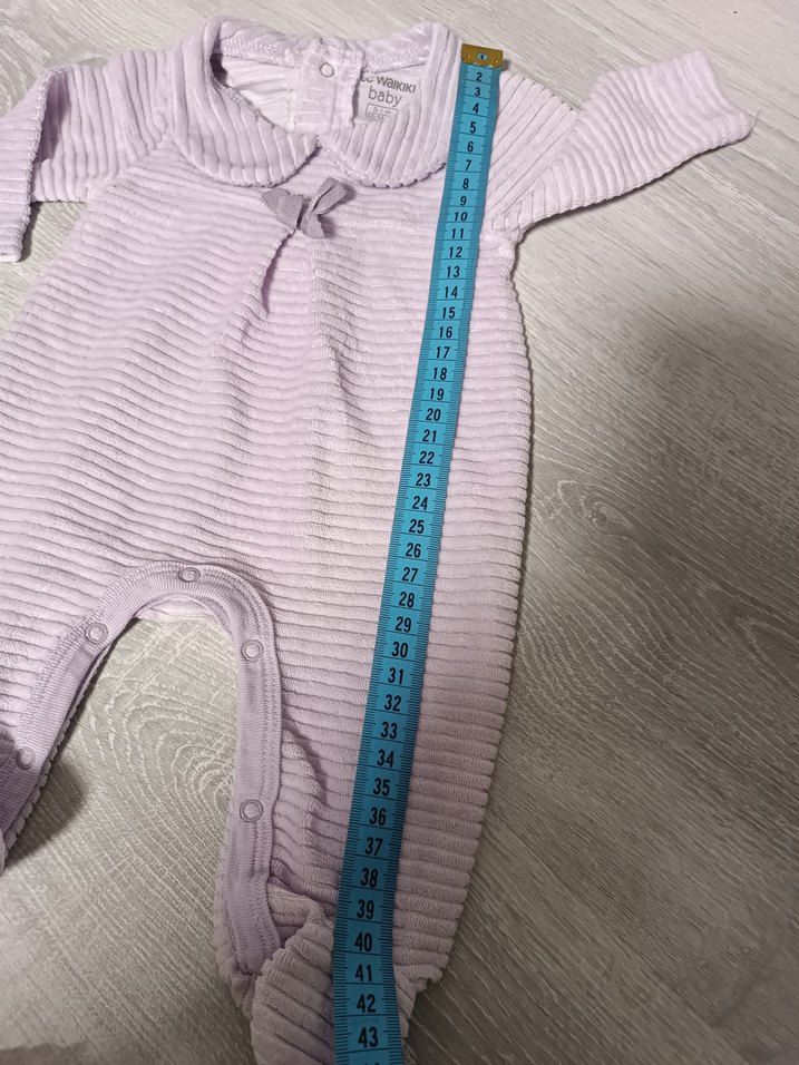 Lila Pileli Bebek Tulum fitilli kadife 0,3 ay - Görsel 4