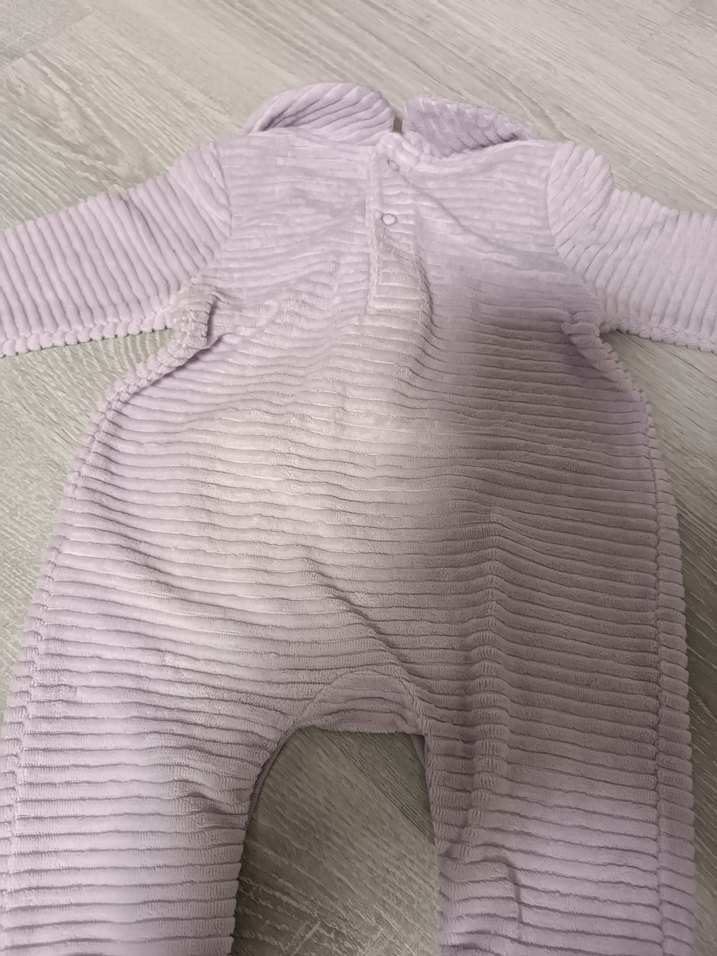 Lila Pileli Bebek Tulum fitilli kadife 0,3 ay - Görsel 3