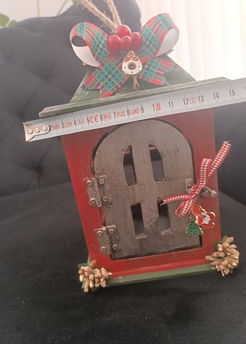 Renkli Kırmızı Ahşap Mumluk - Görsel 3