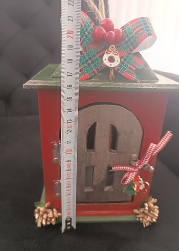 Renkli Kırmızı Ahşap Mumluk - Görsel 4