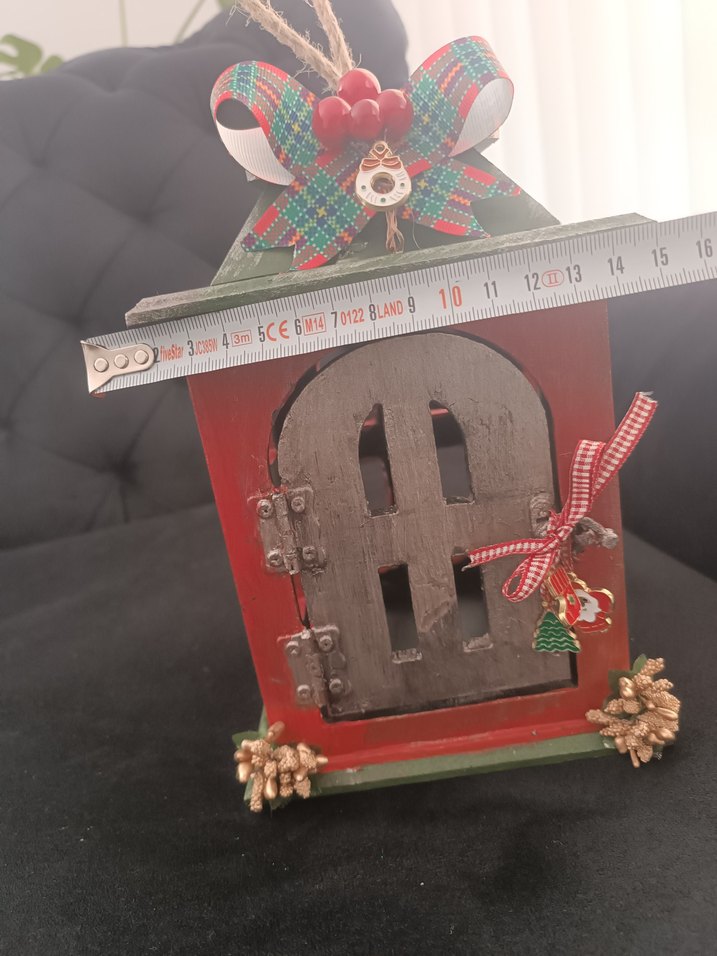 Renkli Kırmızı Ahşap Mumluk - Görsel 3