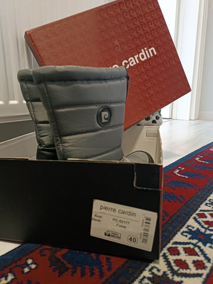 Gri Fermuarlı kadin kar Botu - Görsel 2