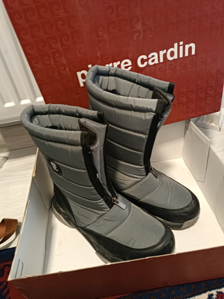 Gri Fermuarlı kadin kar Botu - Görsel 4