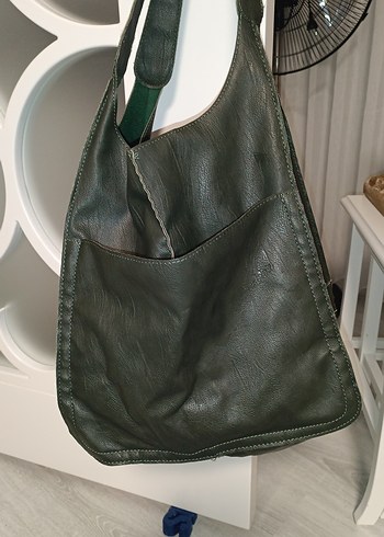 Kadın Yeşil yumuşak deri Çanta - Görsel 9