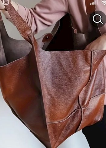 Kadın Yeşil yumuşak deri Çanta - Görsel 4