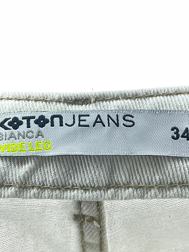 34 Beden beyaz Renk Koton Jean / Kot %70 İndirimli.