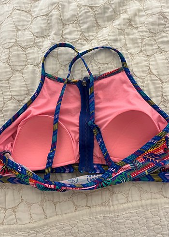 40 Beden çeşitli Renk Renkli Fermuarlı Kadın Bikini Üstü