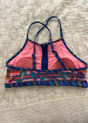 Renkli Fermuarlı Kadın Bikini Üstü - Görsel 4