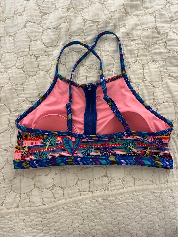 Renkli Fermuarlı Kadın Bikini Üstü - Görsel 4