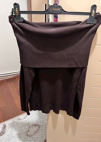 Kahverengi Kadın Triko Kazak - Görsel 5