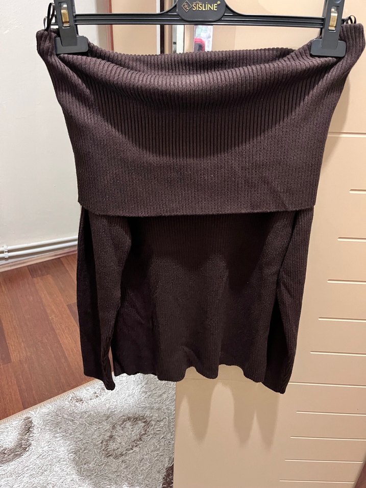 Kahverengi Kadın Triko Kazak - Görsel 4