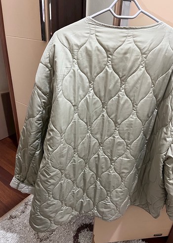 Düğmeli Gri Kadın Midi Ceket - Görsel 6