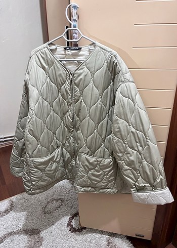 Düğmeli Gri Kadın Midi Ceket - Görsel 3