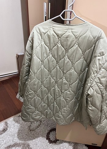 Düğmeli Gri Kadın Midi Ceket - Görsel 5