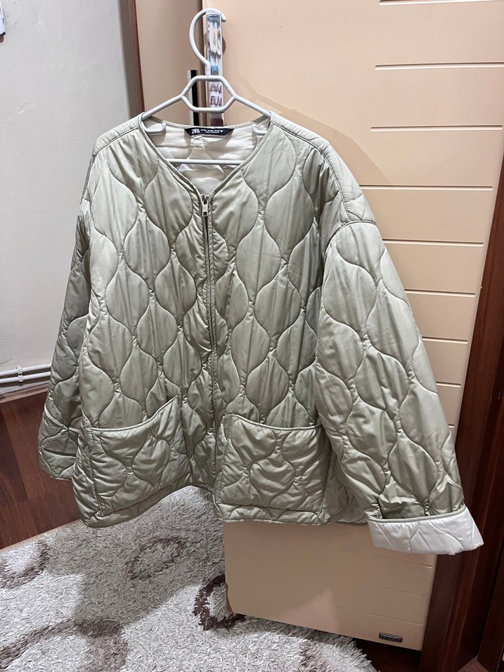 Düğmeli Gri Kadın Midi Ceket - Görsel 3